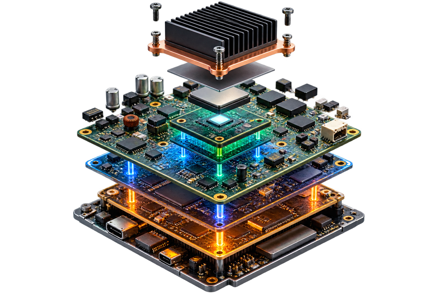 3D Stacked PCB Layers — TechnoLean Engineering
